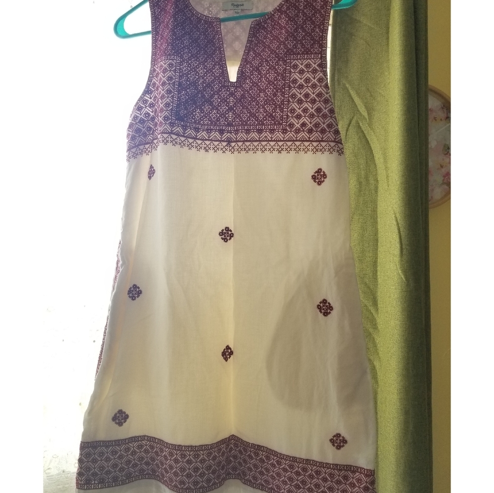 Madewell mini boho print dress